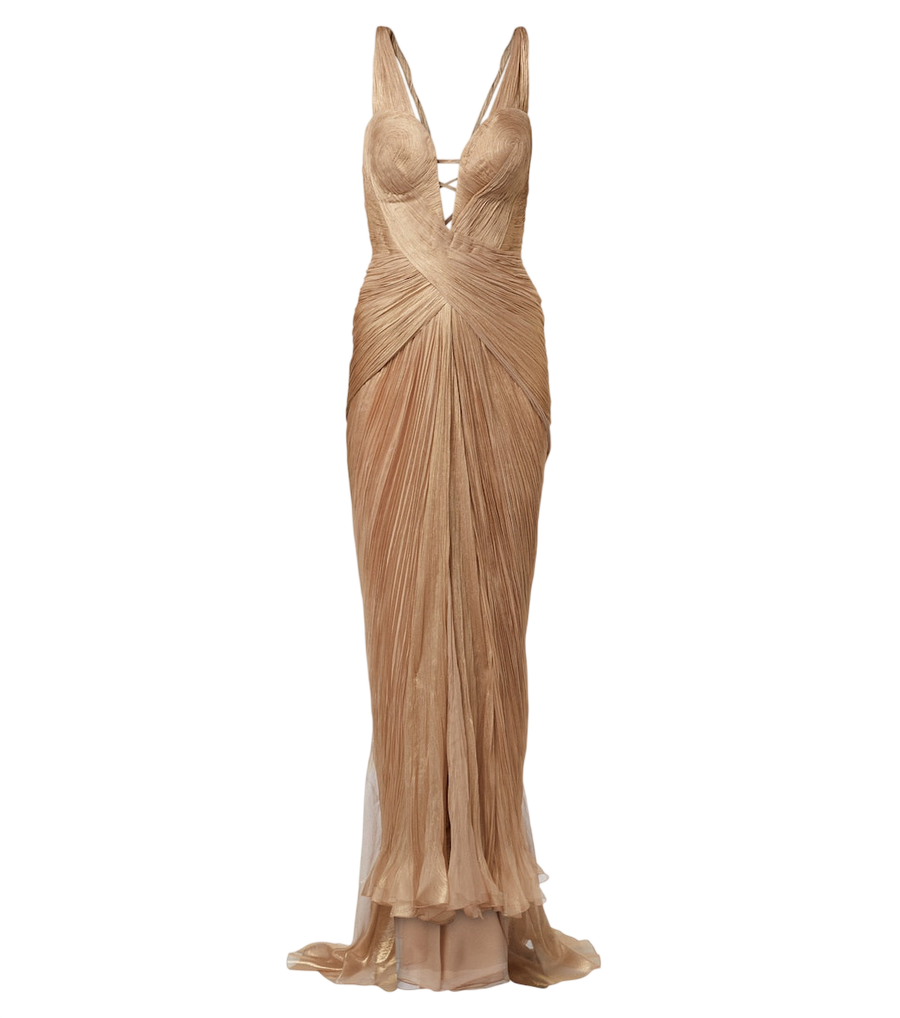 Maria Lucia Hohan Vestido bustier Corinna em musselina de seda