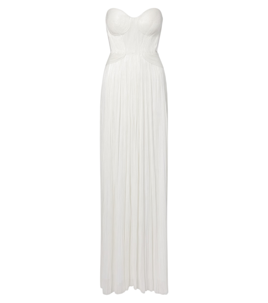 Robe bustier Maria Lucia Hohan Kamina en tulle de soie à découpes