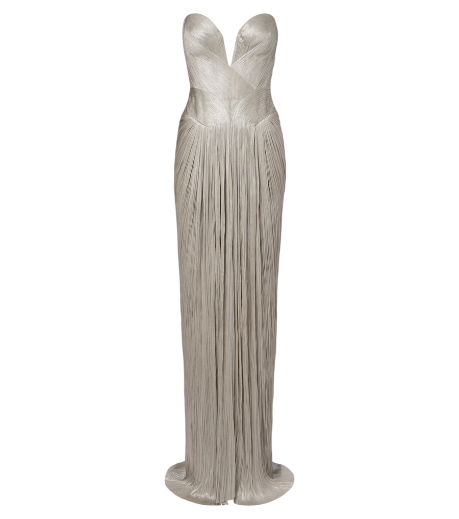 Robe bustier plissée en soie Noor de Maria Lucia Hohan