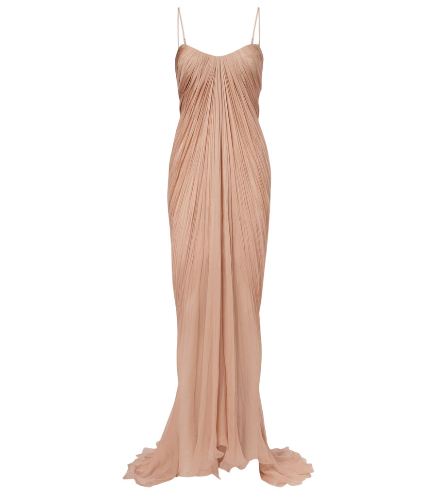 Maria Lucia Hohan Victoria draped silk bustier gown