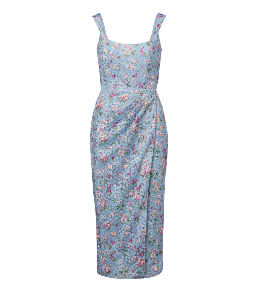 Vestido bustier de encaje floral Markarian Marla