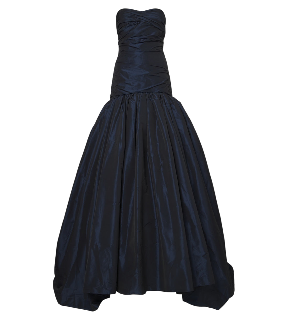 Marmar Halim Draped taffeta bustier gown