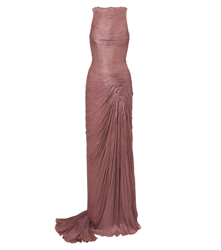 Marmar Halim Pleated satin gown