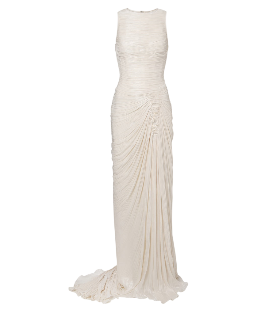 Marmar Halim Pleated satin gown