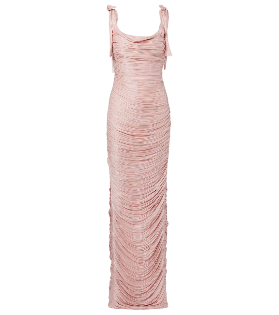 Robe en soie froncée Marmar Halim