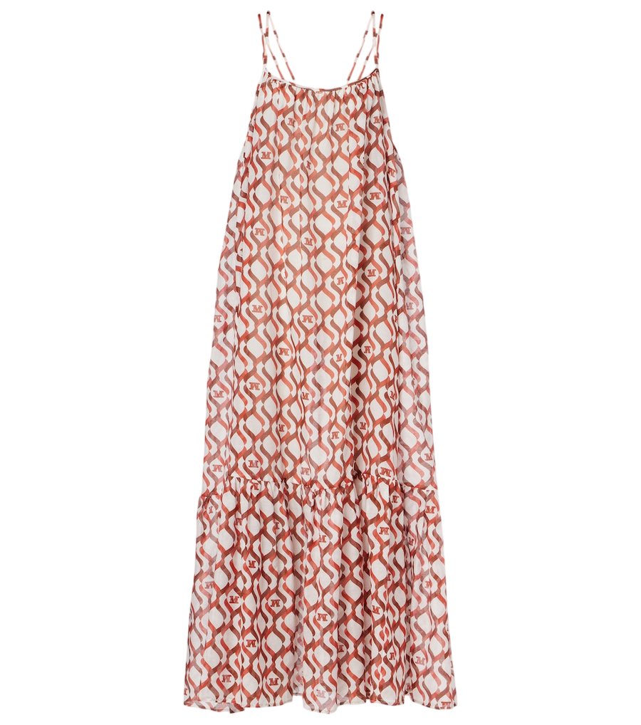 Vestido midi Max Mara Alisso de algodón y seda estampado