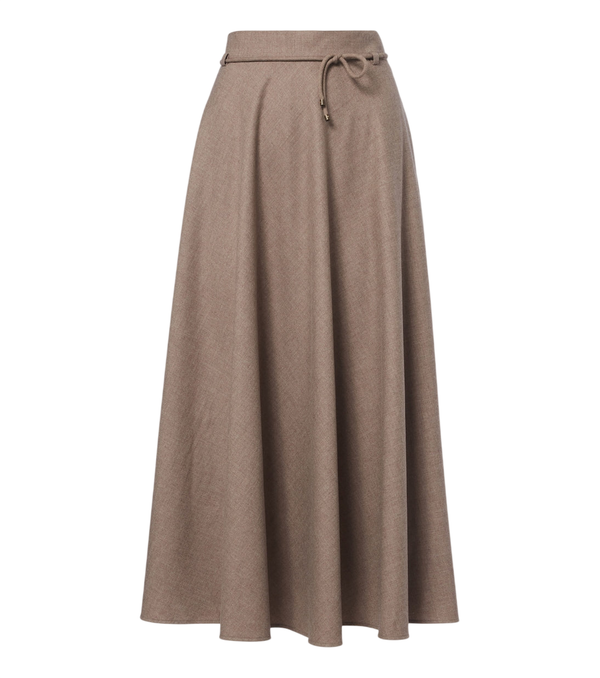 Max Mara Gonna midi in misto cashmere con cintura