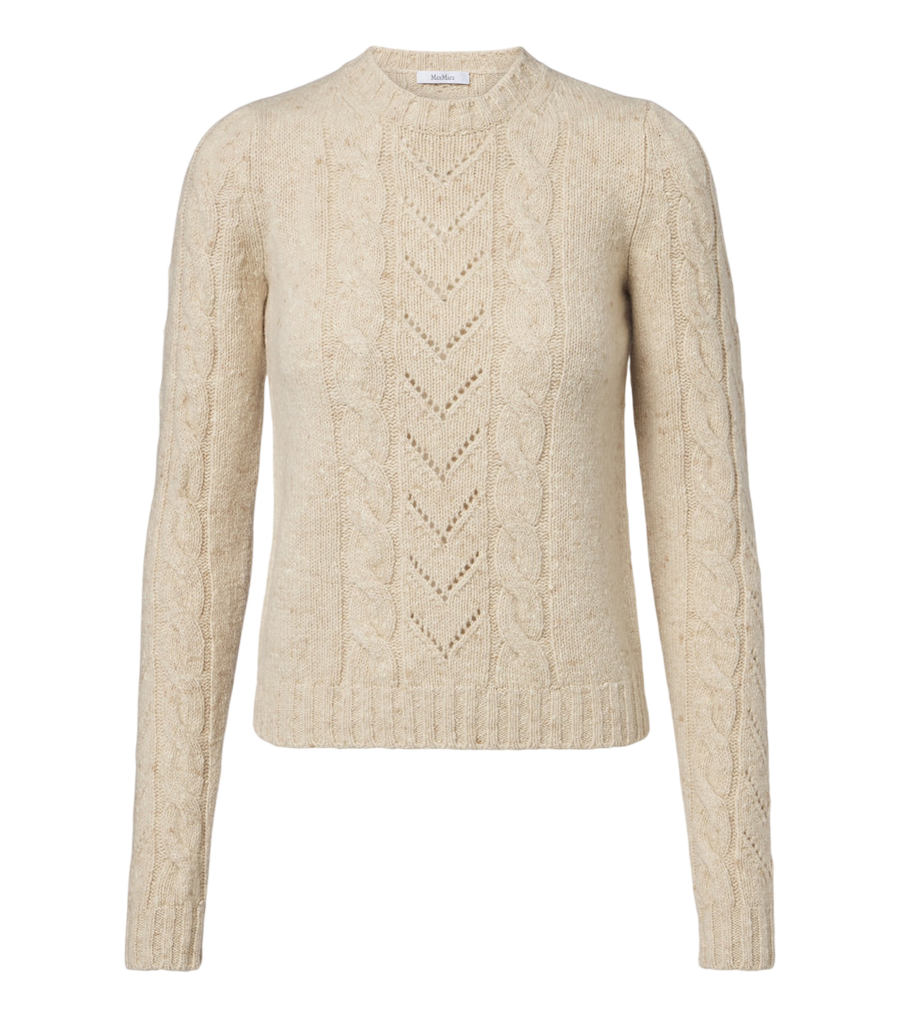 Max Mara Cable-knit wool and cashmere-blend sweater