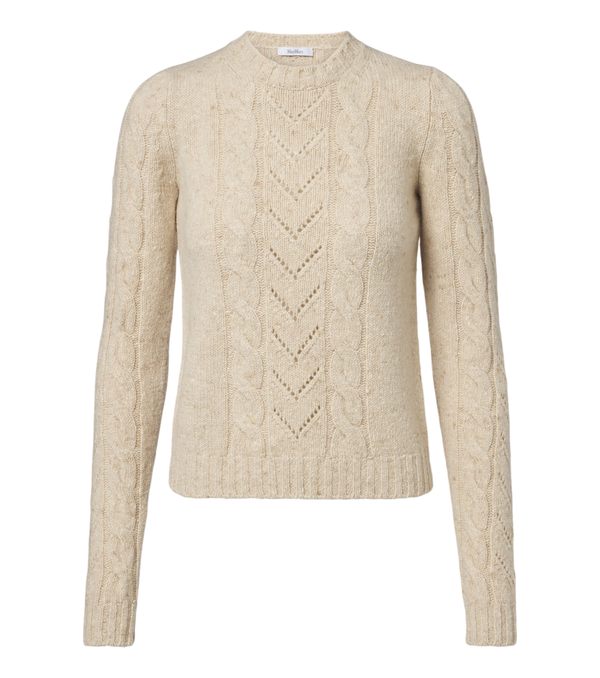 Max Mara Cable-knit wool and cashmere-blend sweater