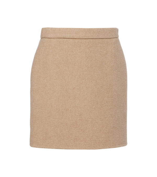 Max Mara Minigonna in pelo di cammello e mohair