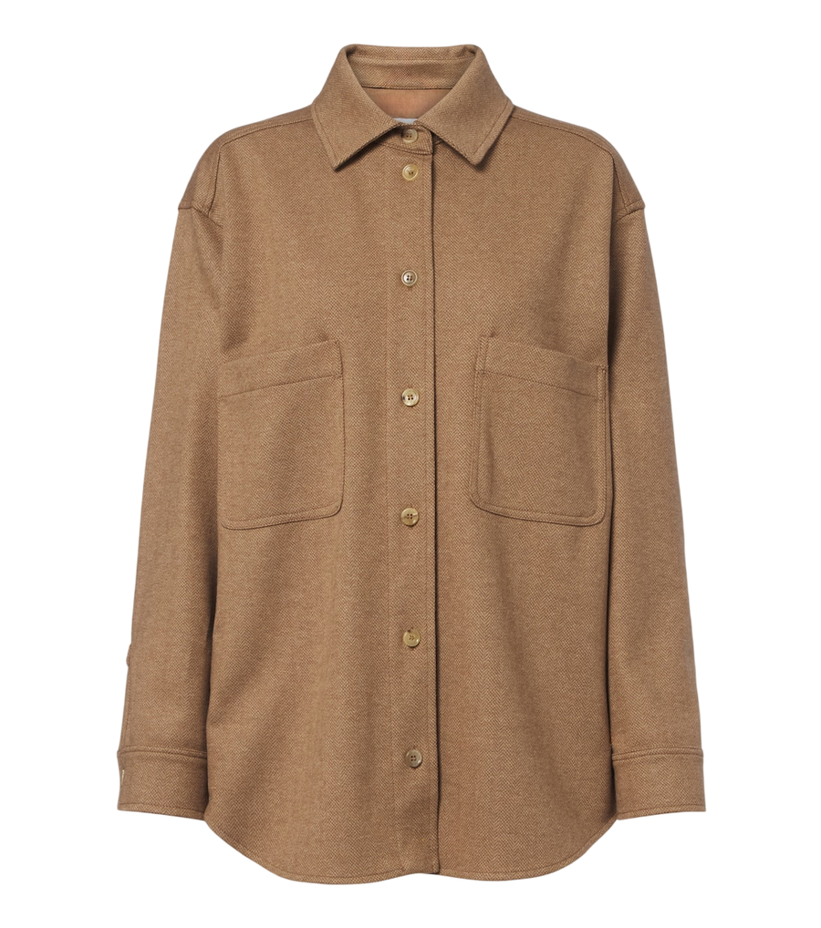 Max Mara Camel hair and wool-blend shirt