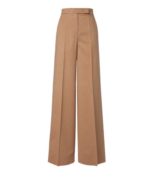 Pantalones anchos de pelo de camello Max Mara