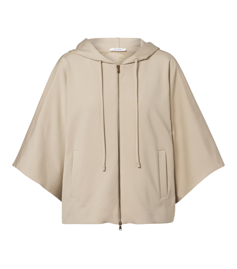 Sweat-shirt à capuche zippé et cape Max Mara