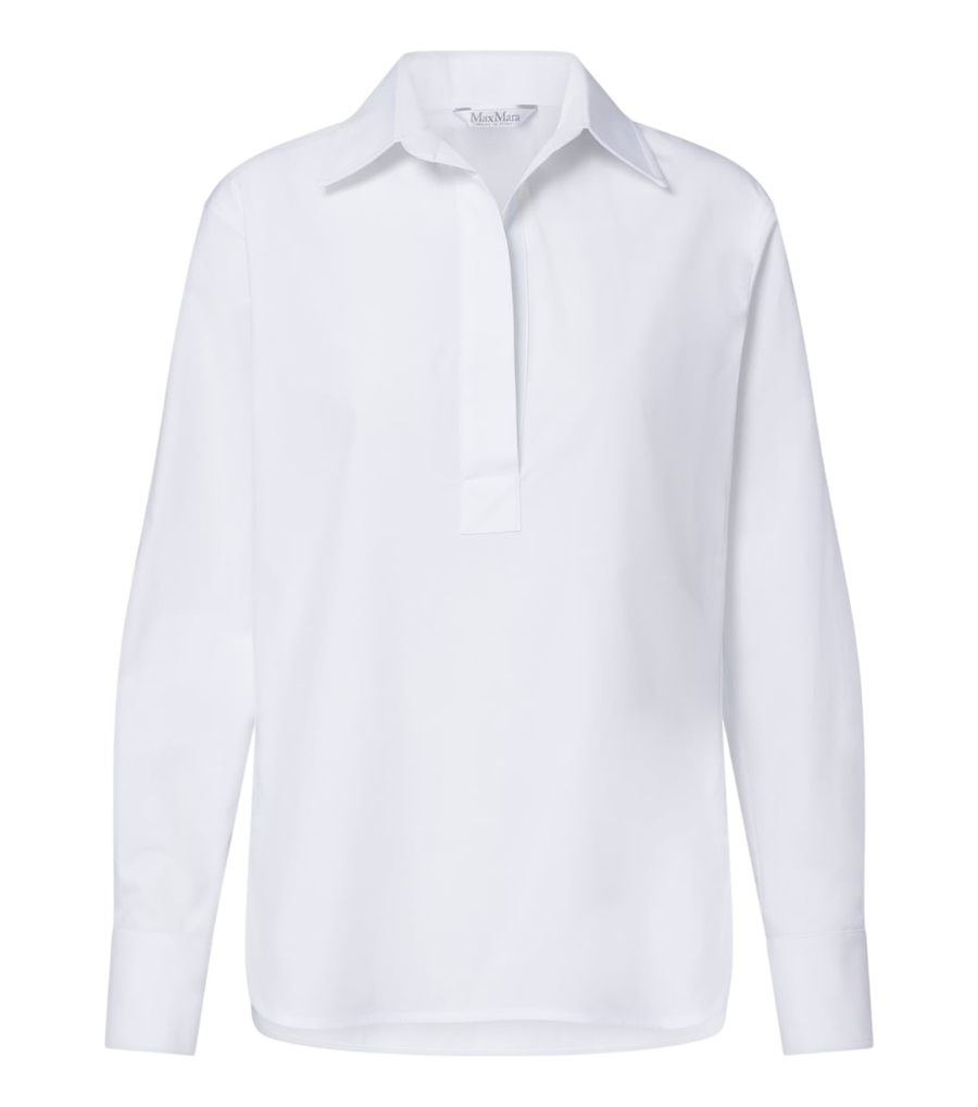 Camisa de popelín de mezcla de algodón de Max Mara