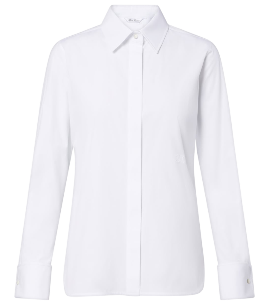 Camisa de popelina de mezcla de algodón de Max Mara
