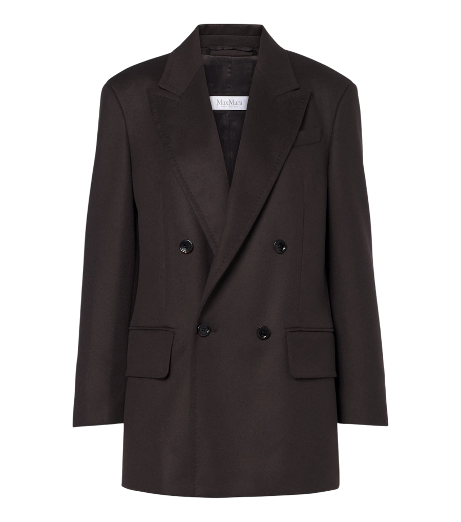 Max Mara Double-breasted camel hair blazer
