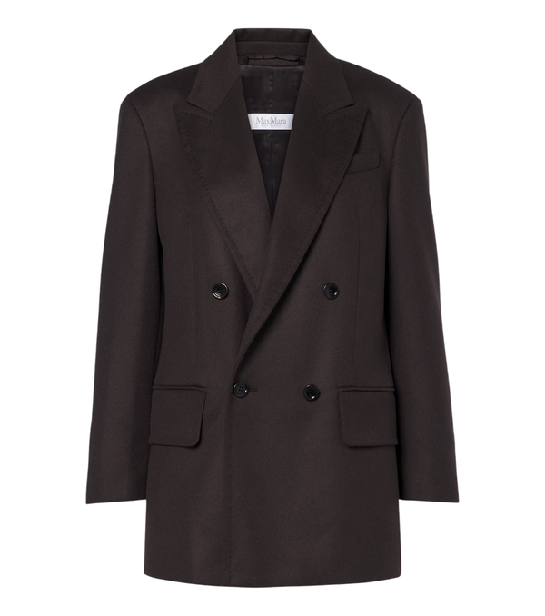 Max Mara Double-breasted camel hair blazer