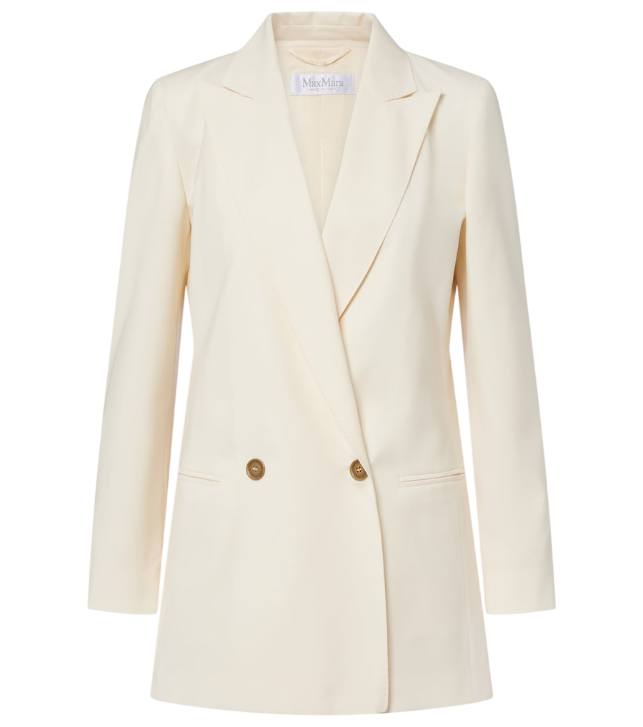 Max Mara Double-breasted virgin wool blazer
