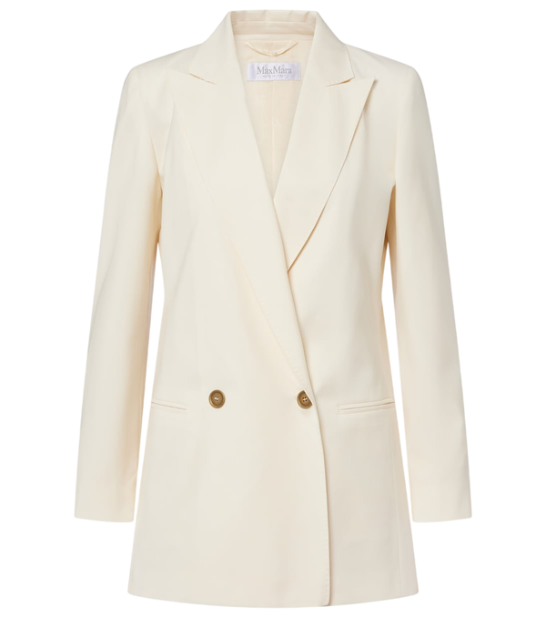 Max Mara Double-breasted virgin wool blazer