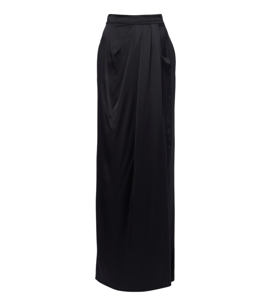 Max Mara Falda larga de seda drapeada