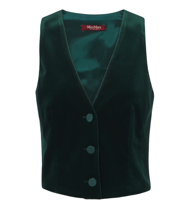 Max Mara Elegante cotton velvet vest