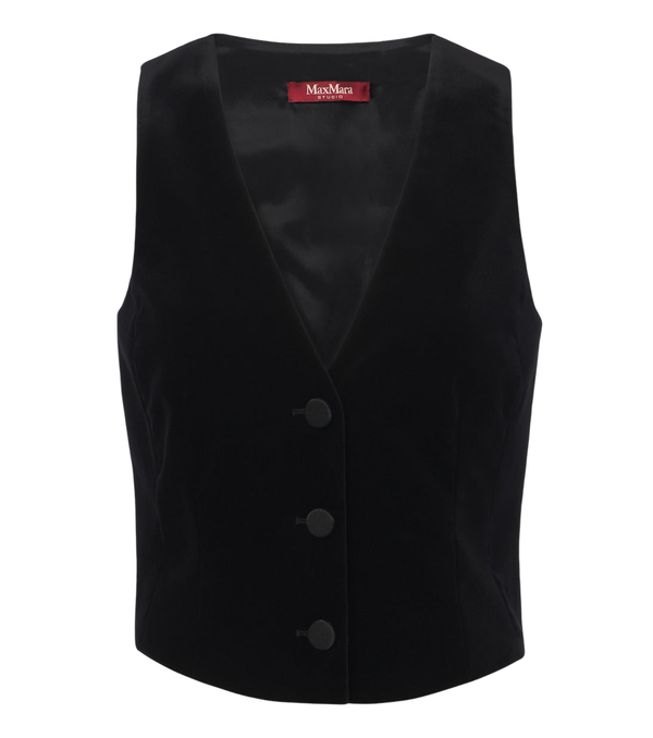 Max Mara Elegante cotton velvet vest