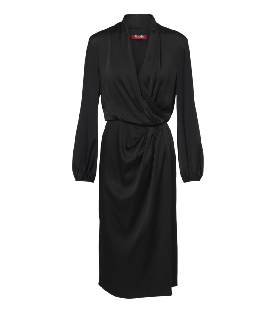 Max Mara Elegante draped satin midi dress