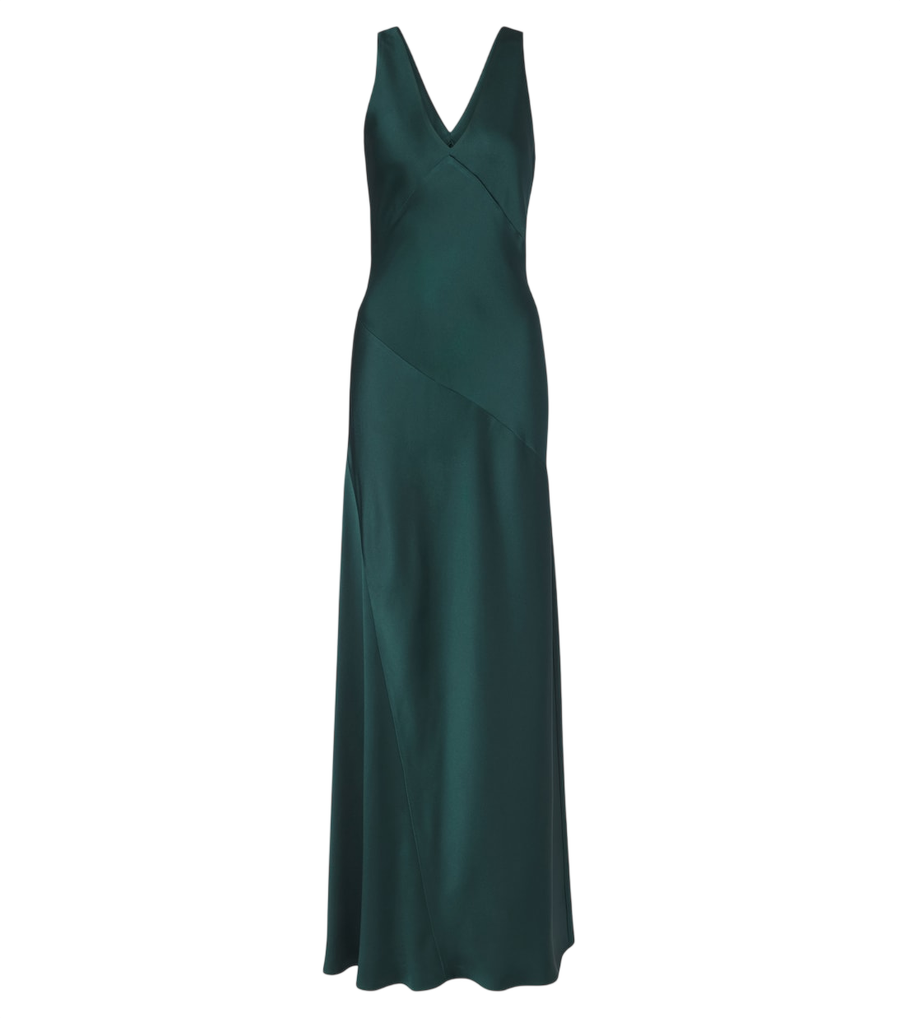 Vestido largo de satén Max Mara Elegante