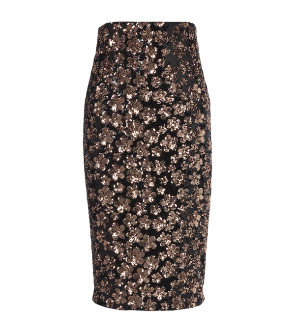 Max Mara Gonna midi floreale con paillettes
