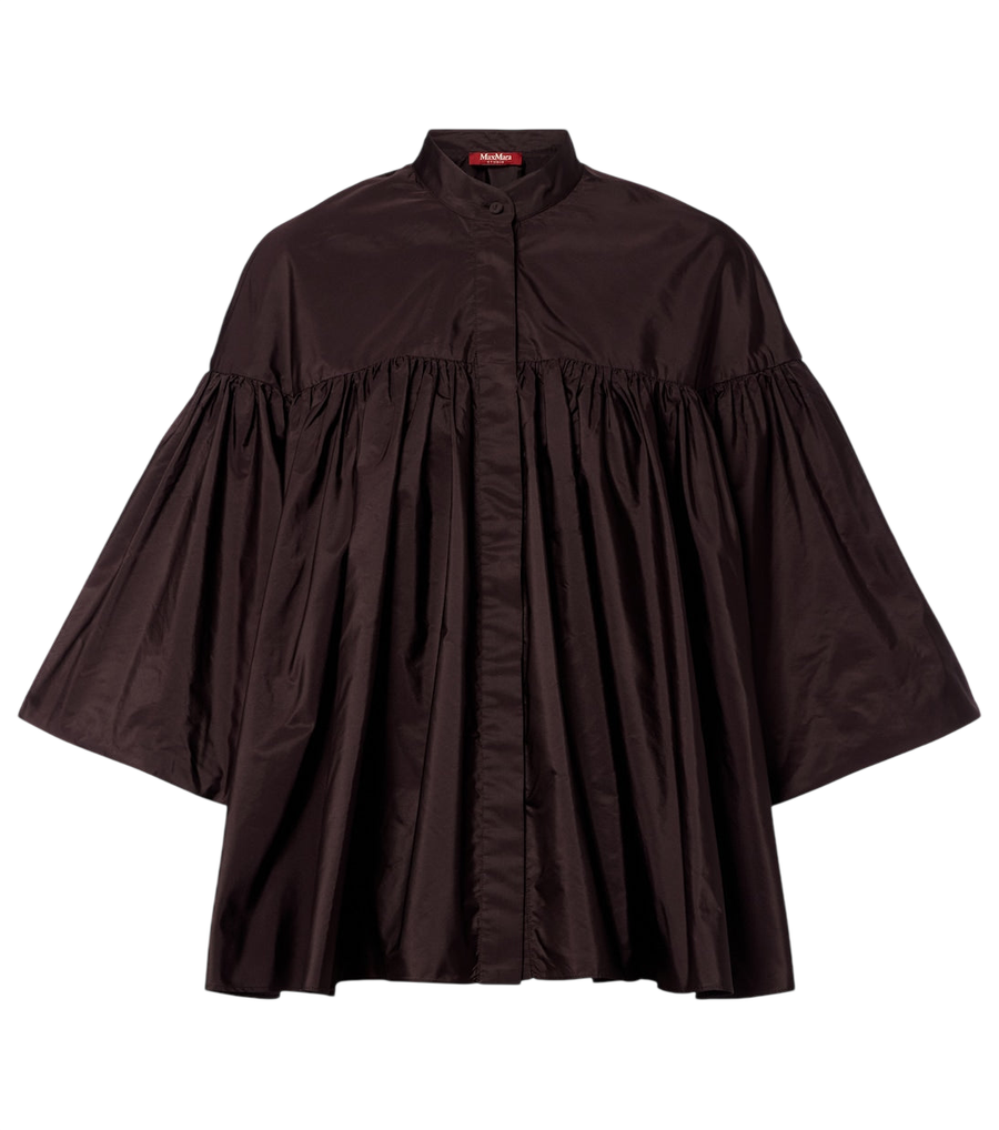 Camisa de tafetán fruncido Max Mara