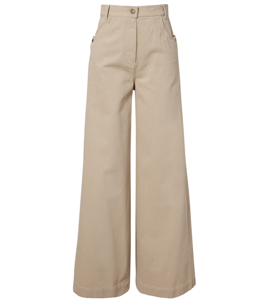 Max Mara Jeans a gamba larga a vita alta