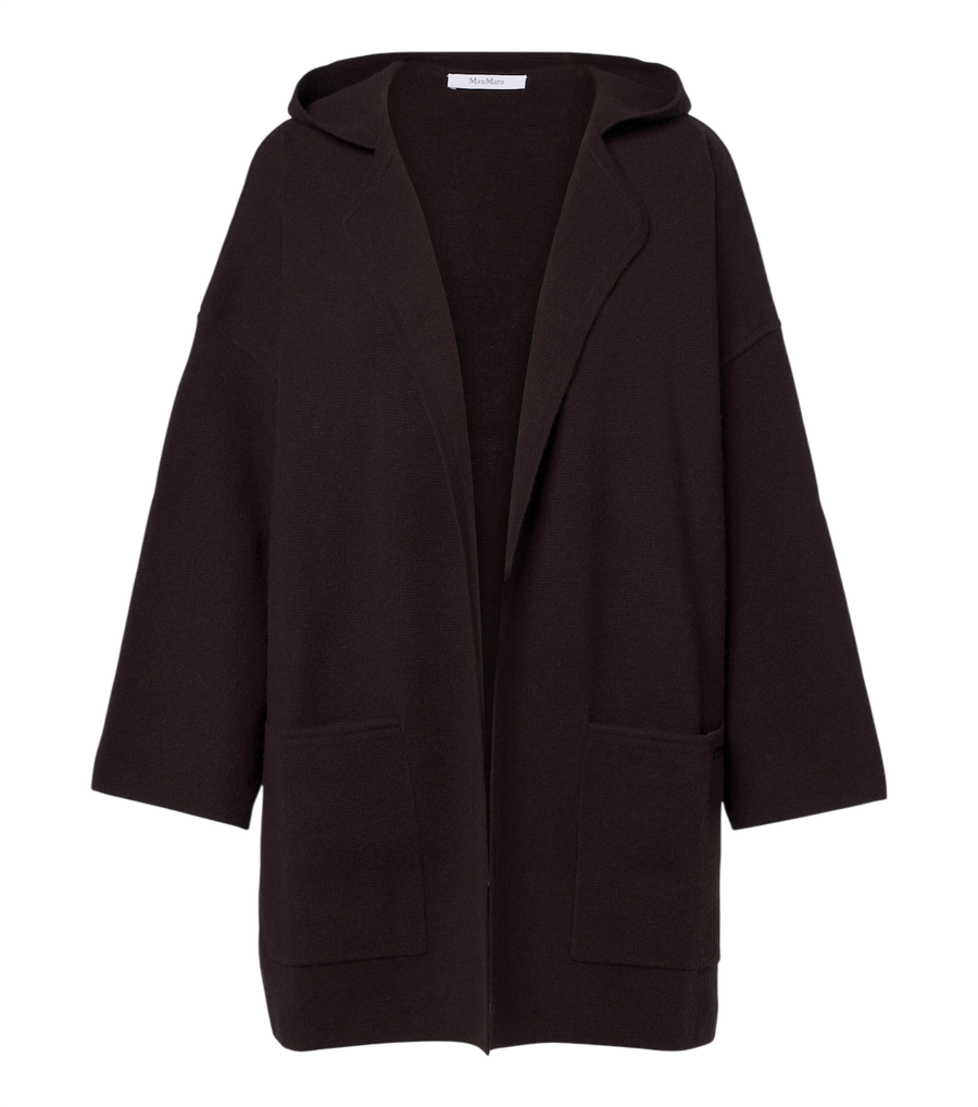 Max Mara Hooded wool and cashmere cardigan