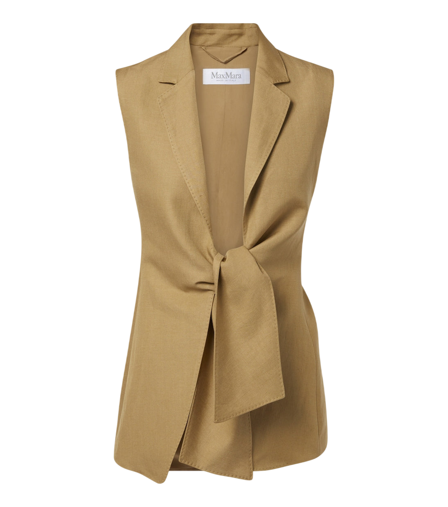 Chaleco de sarga de lino y seda de Max Mara