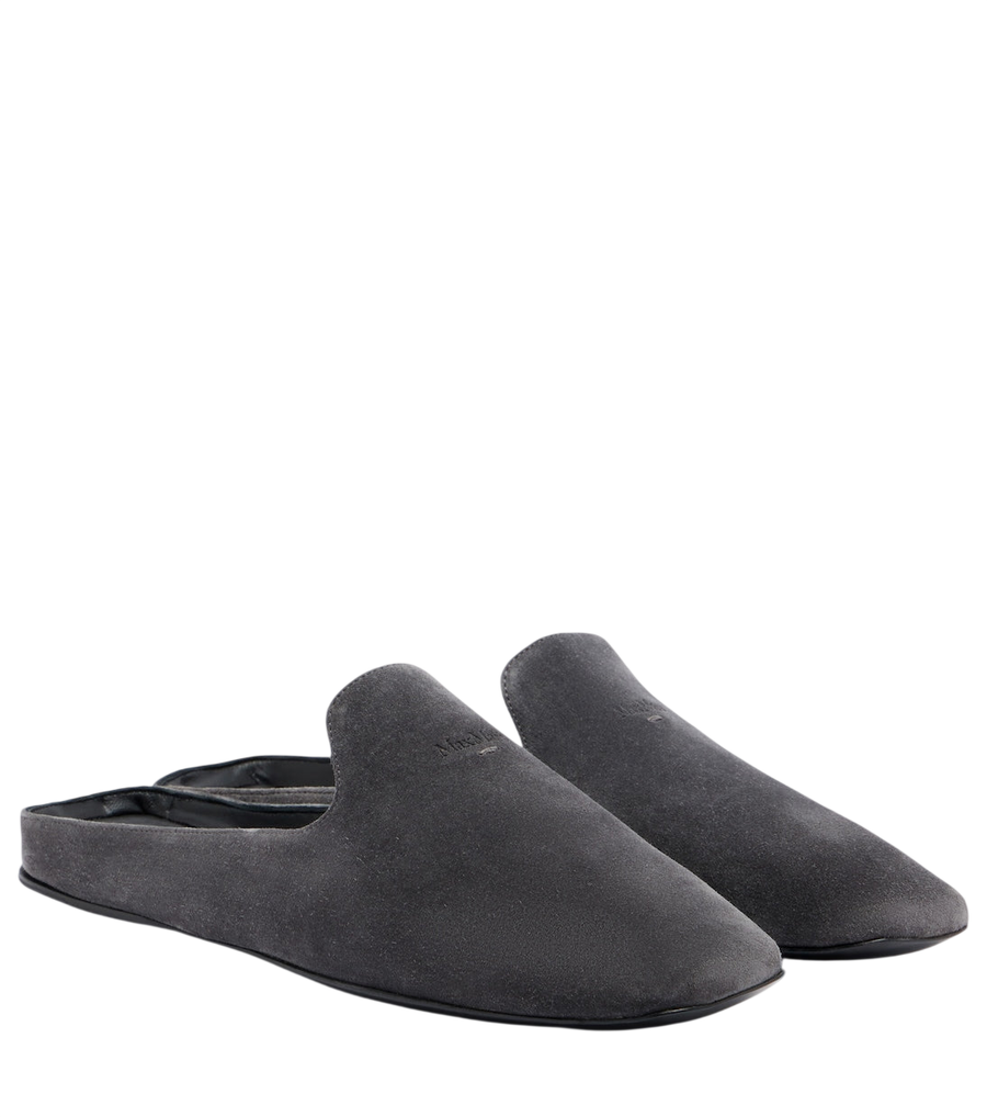 Max Mara Logo suede mules
