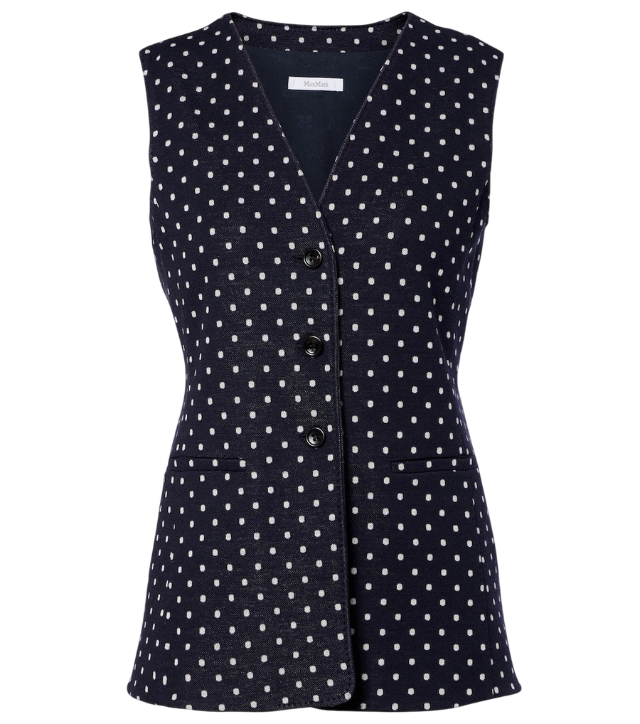 Chaleco de punto con estampado de lunares de Max Mara