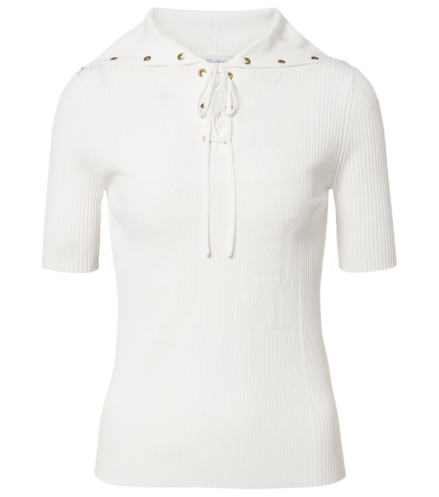 Top de punto acanalado con cordones de Max Mara