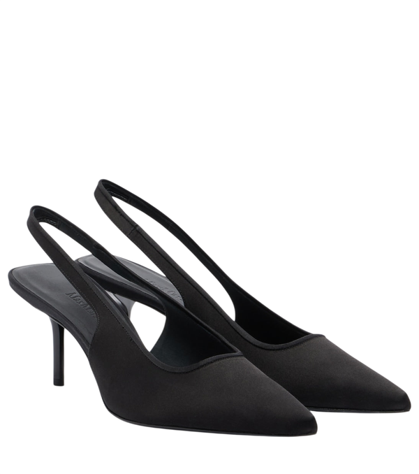 Max Mara Satin slingback pumps