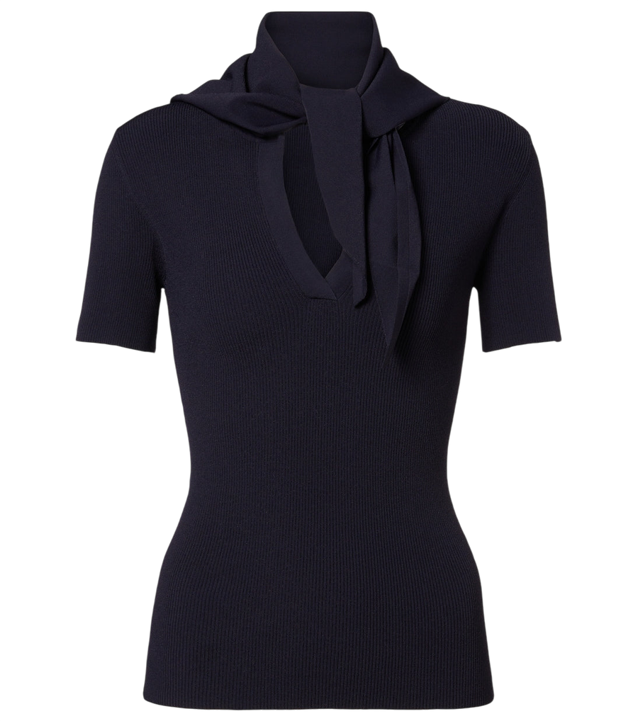 Top de punto con detalle de pañuelo de Max Mara