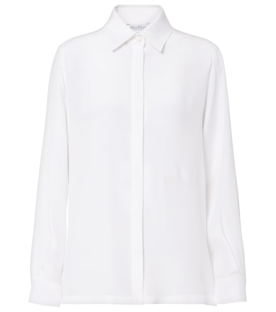 Camisa de crepé de China de seda de Max Mara