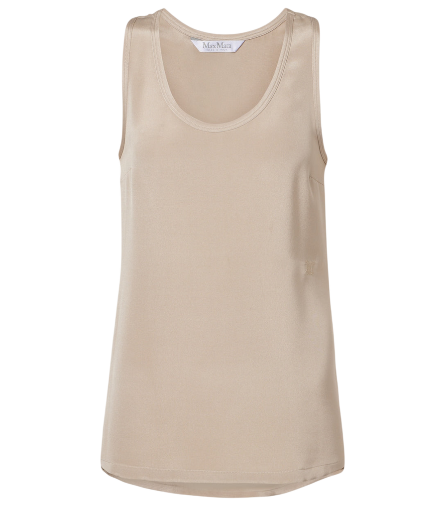 Top de crepé de china de seda de Max Mara