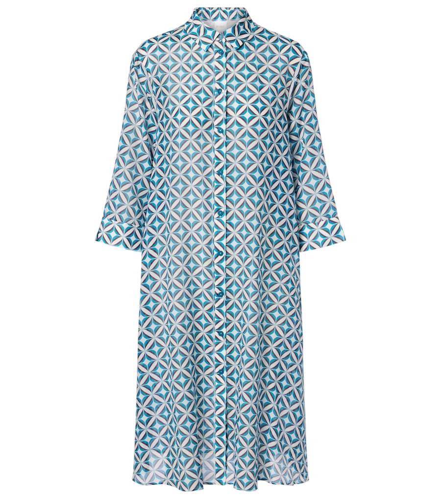 Robe midi Max Mara Steppa en coton et soie imprimés
