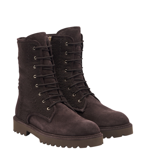 Max Mara Suede lace-up boots