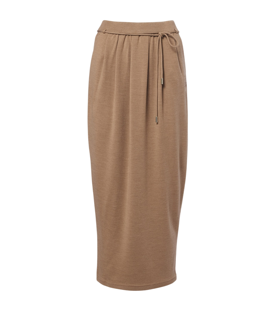 Falda midi de lana virgen de Max Mara