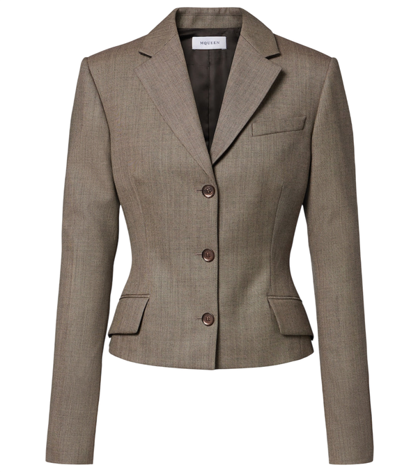 McQueen Cropped wool blazer