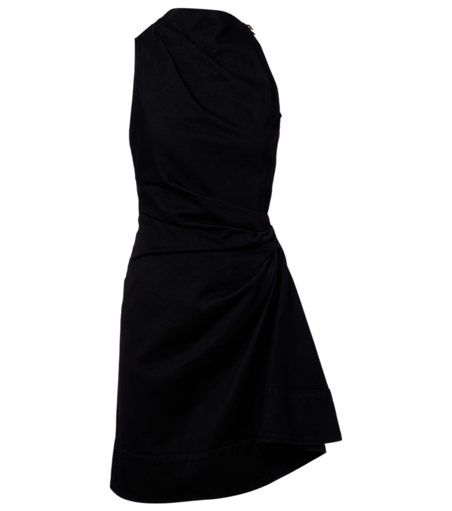 McQueen Draped cotton minidress
