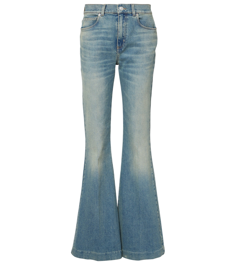 Jeans acampanados deslavados McQueen