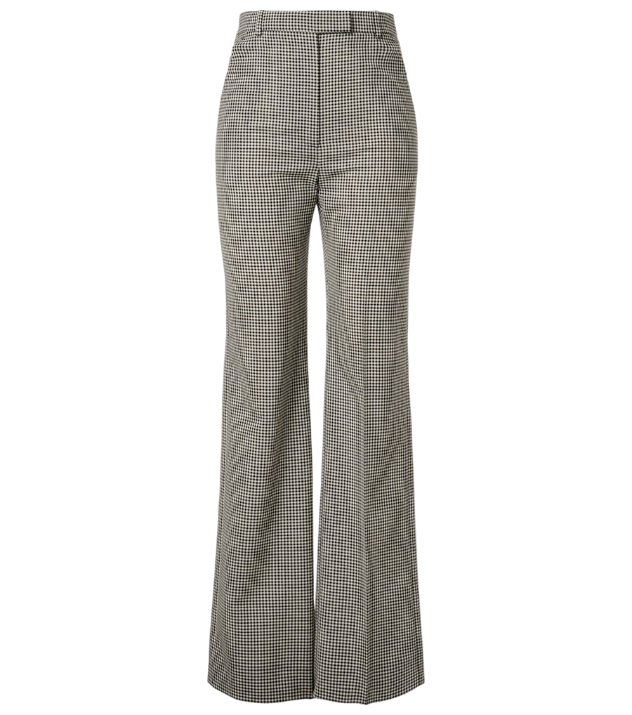 McQueen Gingham wool wide-leg pants