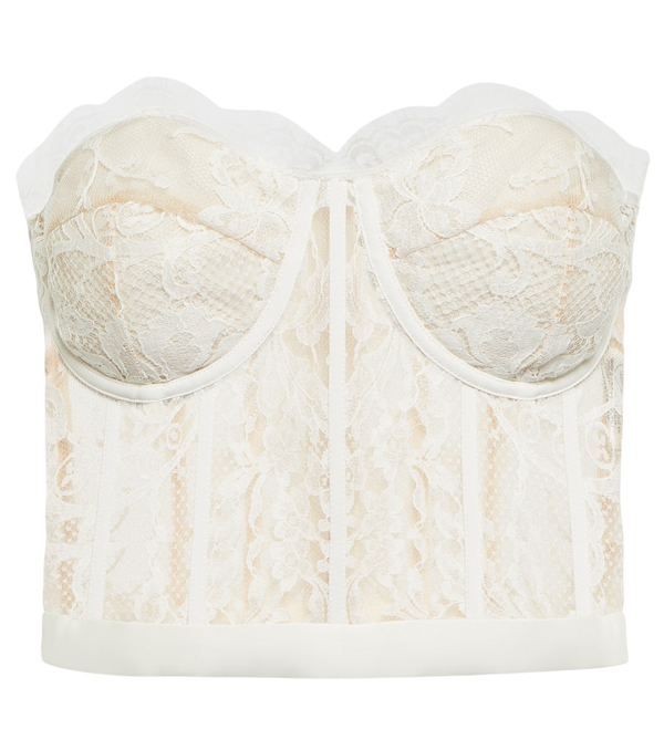 McQueen Corpete de renda guipura