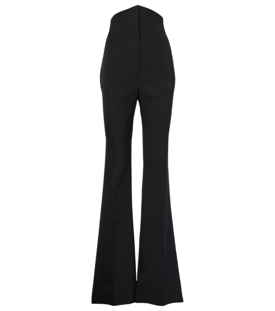 McQueen High-rise wool flared pants