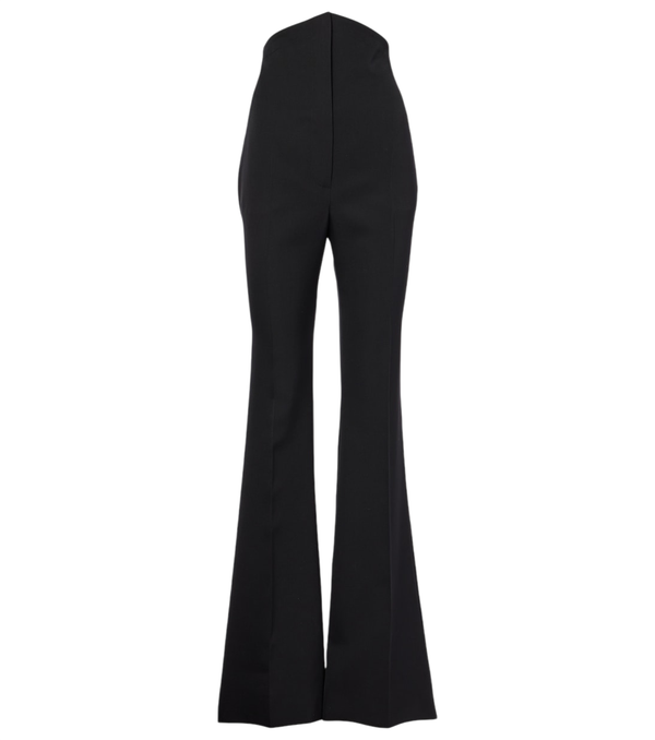 McQueen High-rise wool flared pants